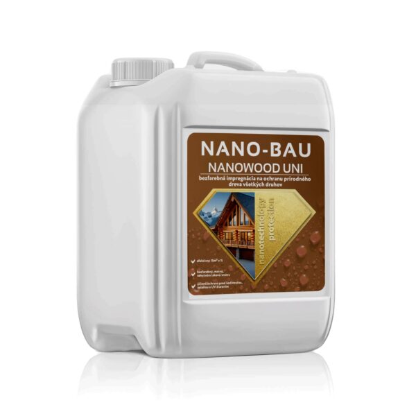 Nano-Bau NANOWOOD UNI bezfarebná impregnácia na ochranu prírodného dreva všetkých druhov | bezfarebná impregnácia dreva